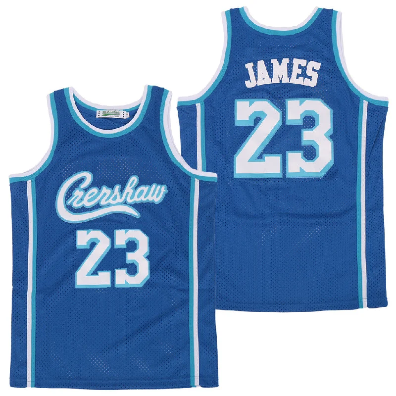 Basketball Jersey For Custom Fan Apparel-Lakers 23 Lebron James Blue Swingman Basketball Jersey