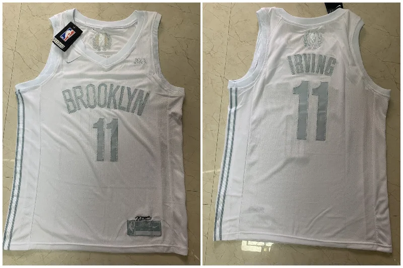 Basketball Jersey With Custom Colors-Nets 11 Kyrie Irving White Swingman MVP Basketball Jersey