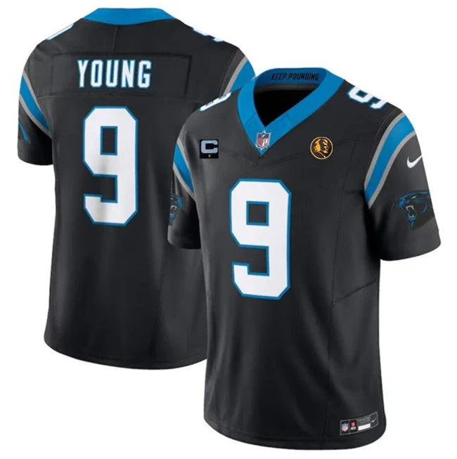 Football Jersey For Merchandise Customization-Men's Carolina Panthers #9 Bryce Young Black 2023 F.U.S.E. With 1-star C Patch And John Madden Patch Vapor Limited Football Stitched Jersey